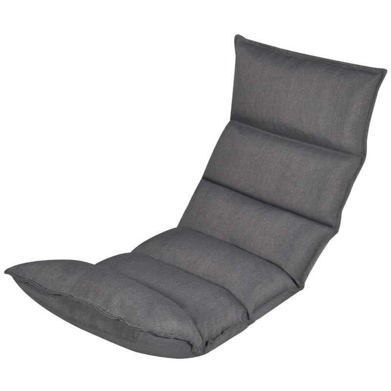 

Tumbona de suelo plegable de tela gris - Gris - Youthup