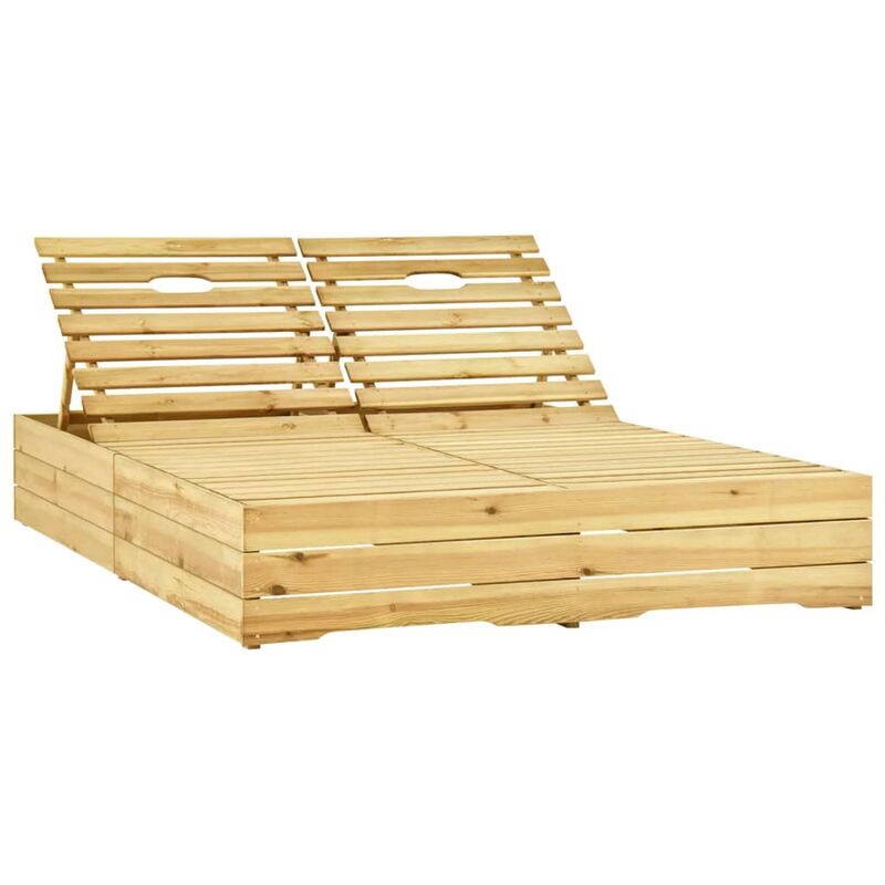 

Tumbona doble de madera de pino impregnada verde - Youthup