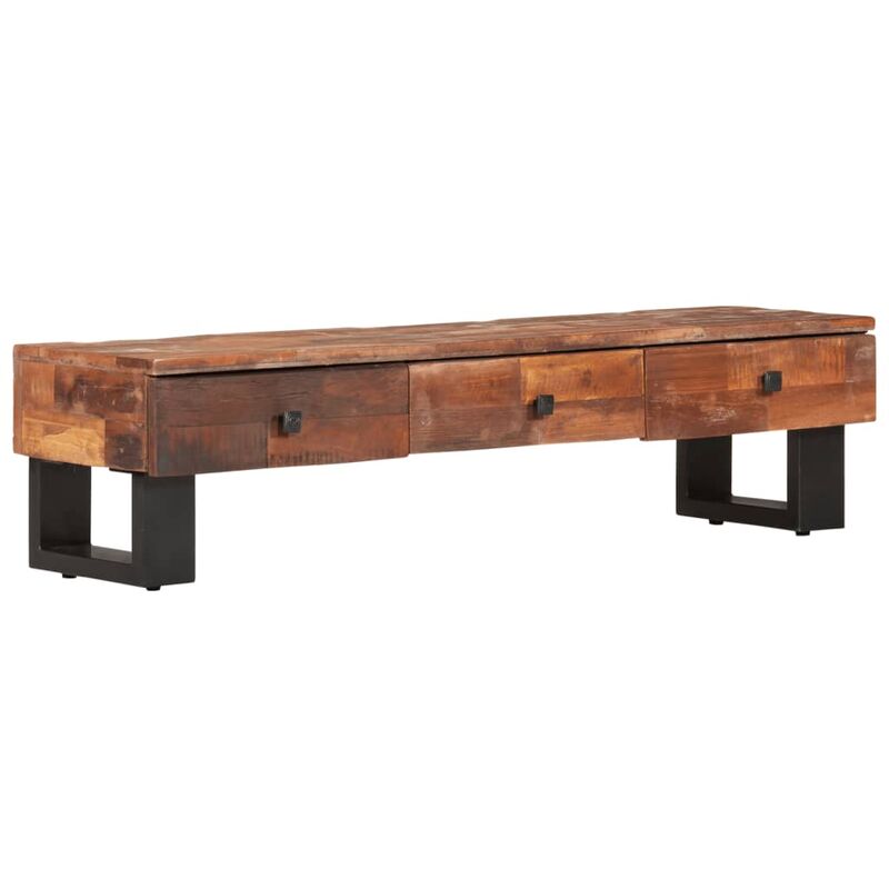 Youthup - TV-Schrank 110 x 30 x 30 cm Recyceltes Massivholz - Braun