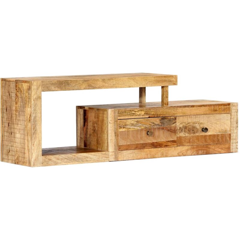TV-Schrank 120 x 30 x 40 cm Massivholz Mango - Braun - Youthup