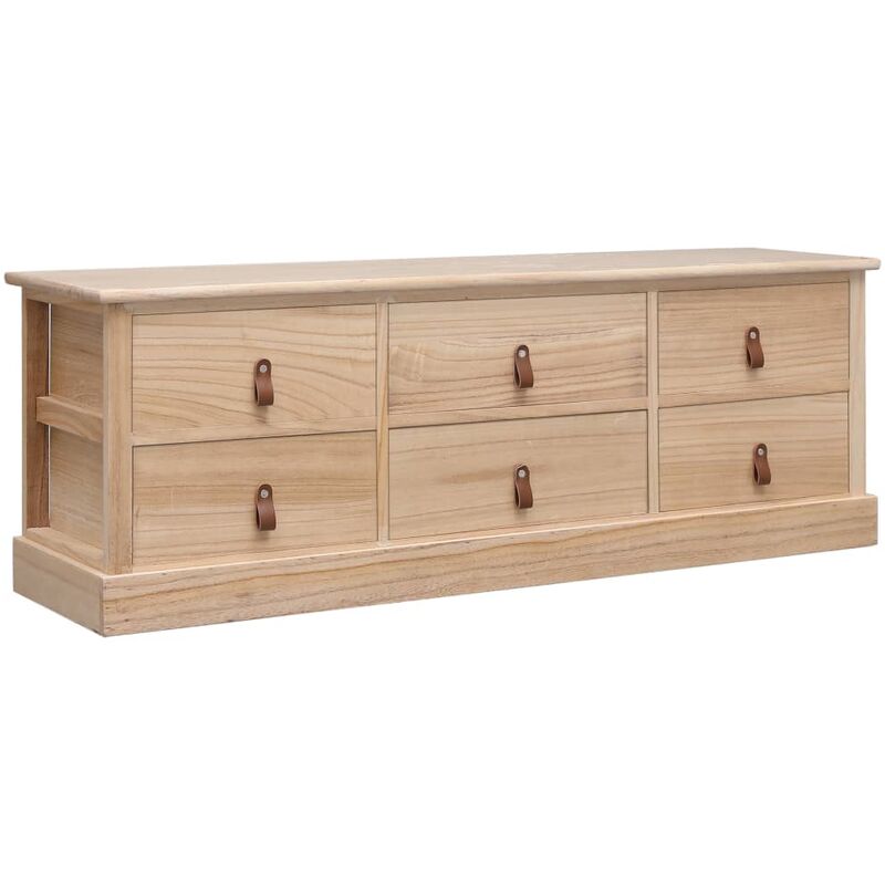 TV-Schrank Natur 115×30×40 cm Holz - Braun - Youthup