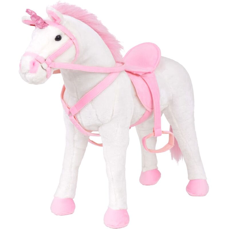 

Unicornio de peluche de pie blanco y rosa XXL - Blanco - Youthup