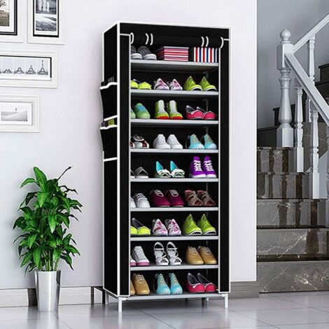 Youyijia 10 stufiger Schuhregal Schuhschrank Shoe Rack Schuhorganizer Schuhaufbewahrung 40 Paar 58 x 28 x 160 cm