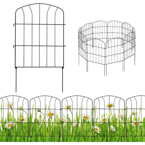 Youyijia 25PCS Decorative Garden Fence Rustproof Metal Wire Border Fencing Ornamental Panel 62cm x 33cm/Panels for Outdoor Flower Beds Patios Backyard (62x825cm)