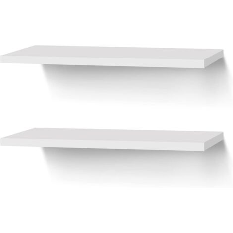 Youyijia 2er Wandregal Regale Weiß Wande 60cm Schweberegale Weiss Wandboard wandregal küche für Wohnzimmer Küche Flur Schlafzimmer Badezimmer
