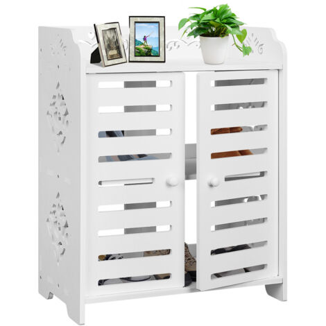 Youyijia 3 Layers Shoe Storage Cabinet Child Shoe Rack Cupboard Stand Storage Unit Freestanding Bathroom Storage Toy Organizer Shelf for Bathroom Furniture Storage Cabinet