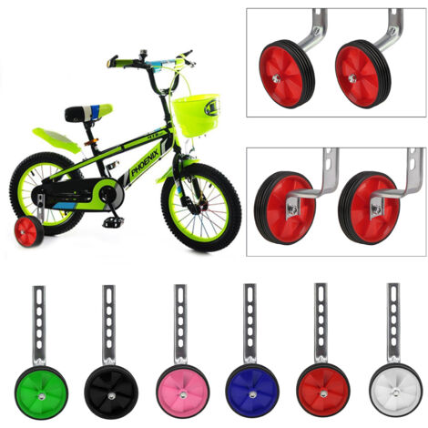 Youyijia Adjustable Kids Bike Stabilisers Bicycle Training Wheels Universal Kids Bicycle Wheel Support for 12,14,16,18,20 Inch Children Bike Pink