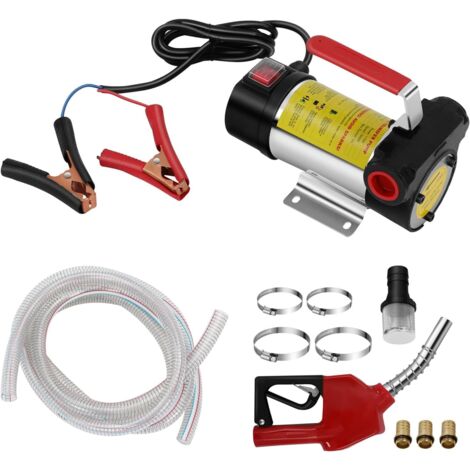 Youyijia Dieselpumpe Heizölpumpe 12V Ölabsaugpumpe Kraftstoffpumpe Ölpumpe selbstansaugend Umfüllpumpe Absaugpumpe Ölpumpe Öl Heizöl