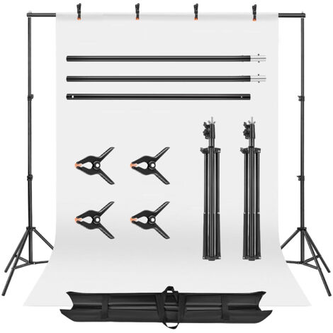 Youyijia Foto Hintergrund Ständer 2 x 2m Verstellbarer Hintergrund Ständer Fotoleinwand Ständer Hintergrundständer Fotostudio mit Fotohintergrund Tragetasche 4 Klemmen für Photo Studio