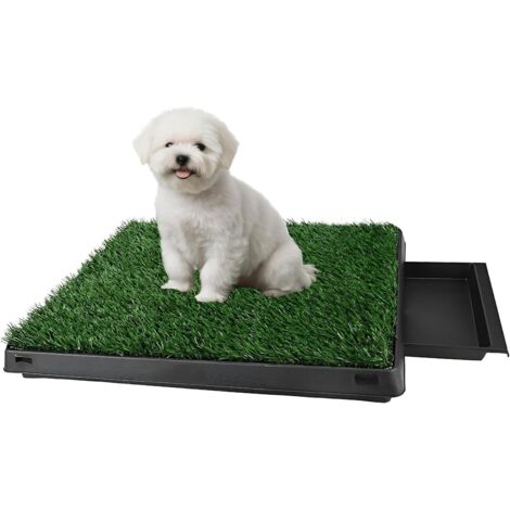 Youyijia Hundetoilette Hundeklo Toilette Trainingsunterlage 63 x 50cm für Kleine Hunde Grosse Hunde ältere Hunde Tier WC Indoor Welpentoilette Trainingsunterlage Gras mit Kunstrasen