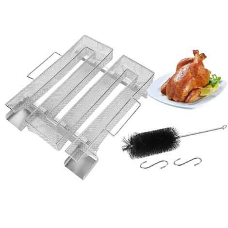 Youyijia kaltrauchgenerator für räucherofen Kaltrauch Kaltraucherzeuger Edelstahl Kaltraucherzeuger Mit Griffen Bürste Haken für Kugelgrill BBQ Räucherofen