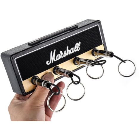 Youyijia Key Holder - Wall Mount Guitar Accessories for Home Marshall Key Holder with 4 Guitar Plug Keyrings Keychain Hooks Guitar Gifts for Musician Lovers, Men, Friends