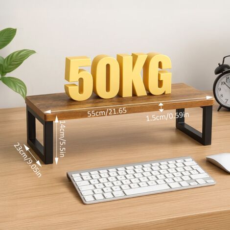 Youyijia Monitor Stand RiserMonitor Stand Computer Monitor RiserErgonomic Laptop Standwith Storage Shelf, Office Supplies, Desk Organizer (Brown)