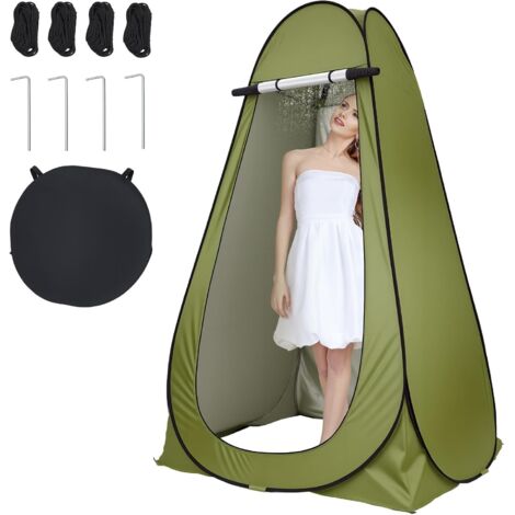 Youyijia Pop-Up Toilettenzelt  Schwarzes Duschzelt mit UV-Schutz, wasserdichtem Polyester, Fenster & Tragetasche  Ideal für Camping, Strand & Outdoor-Aktivitäten (Grün)