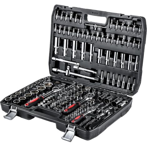 Youyijia Steckschlüsselsatz, Werkzeugkoffer 1/2"1/4"3/8"172-teiliges Ratschenkasten mit Knarrenschlüsseln Werkzeug Schraubendrehern Schraubenschlüsseln und BitsNusskasten Mit Ratsche