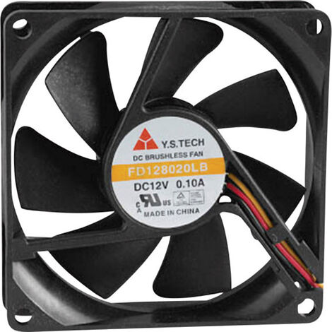 YS TECH FD128020LB(2F3) Axiallüfter 12 V/DC 42.48 m³/h (L x B x H) 80 x 80 x 20 mm