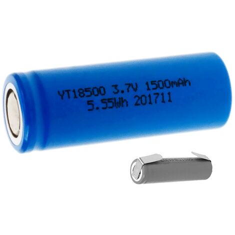 HKM AKKUTECHNIK YT Akku 18500 Li-Ion 3,7V / 1500mAh 4.5 A mit Lötfahne U