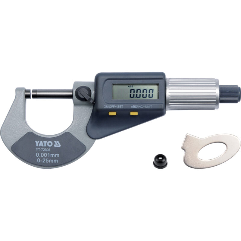 Yato - YT-72305 Micrometro 0-25 mm con display digitale