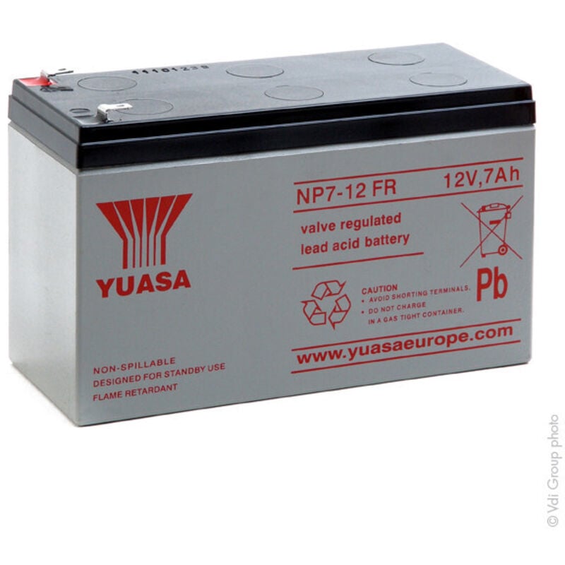 Yuasa - Batterie plomb agm NP7-12FR 12V 7Ah F4.8