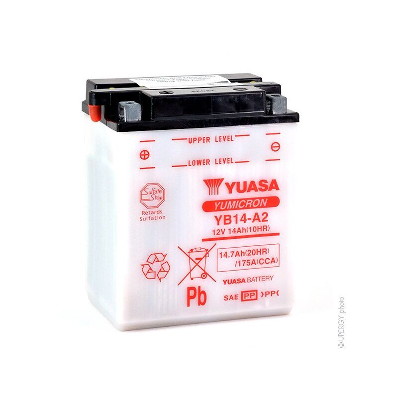 

Yuasa - Batería moto YUASA YB14-A2 12V 14Ah