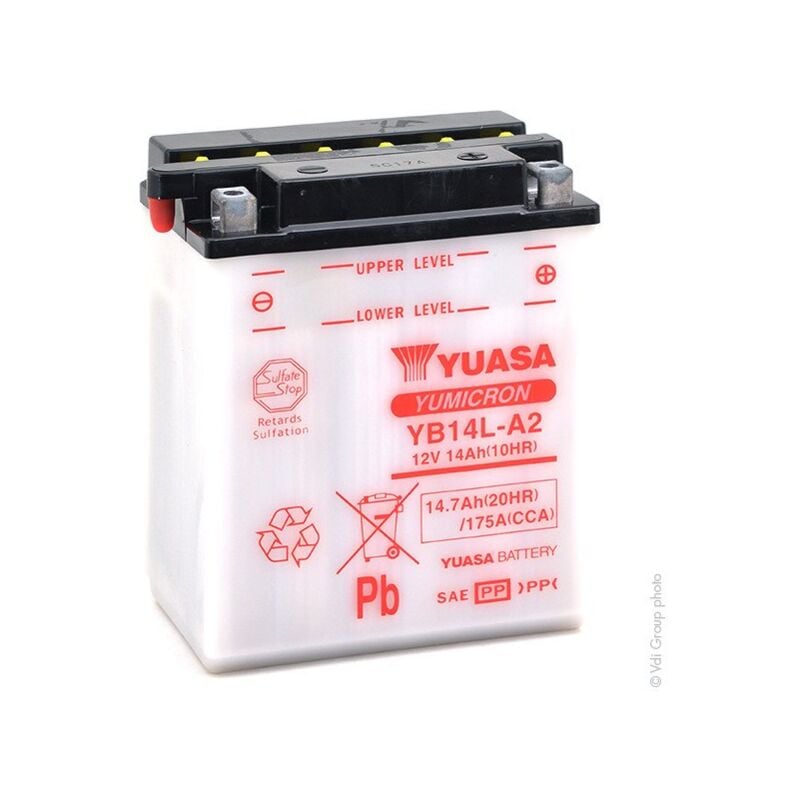 

Batería moto YB14L-A2 12V 14Ah - Yuasa