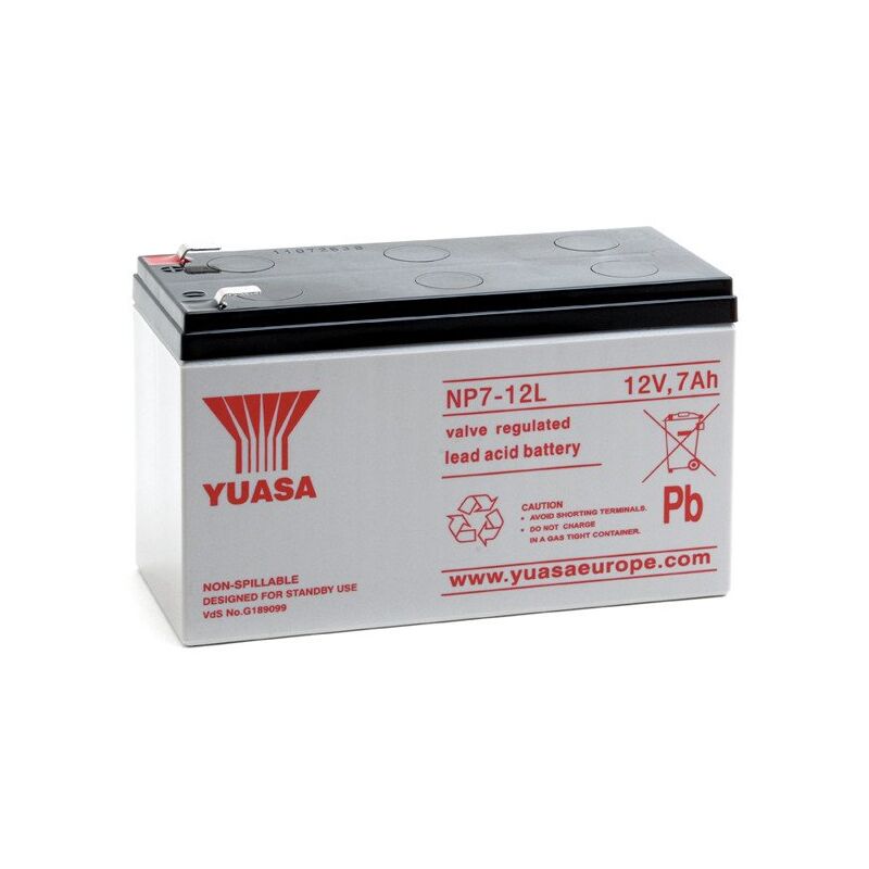 

Yuasa - Batería plomo AGM NP7-12L 12V 7Ah F6.35