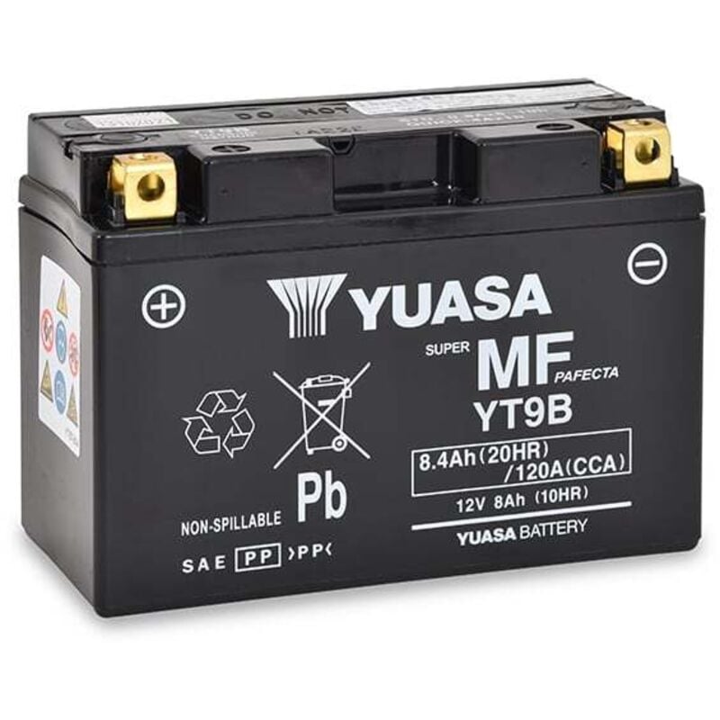 Yuasa - Batterie moto YT9B-BS 12V 8.4AH 120A