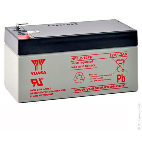 Yuasa - Batterie plomb AGM YUASA NP1.2-12FR 12V 1.2Ah F4.8