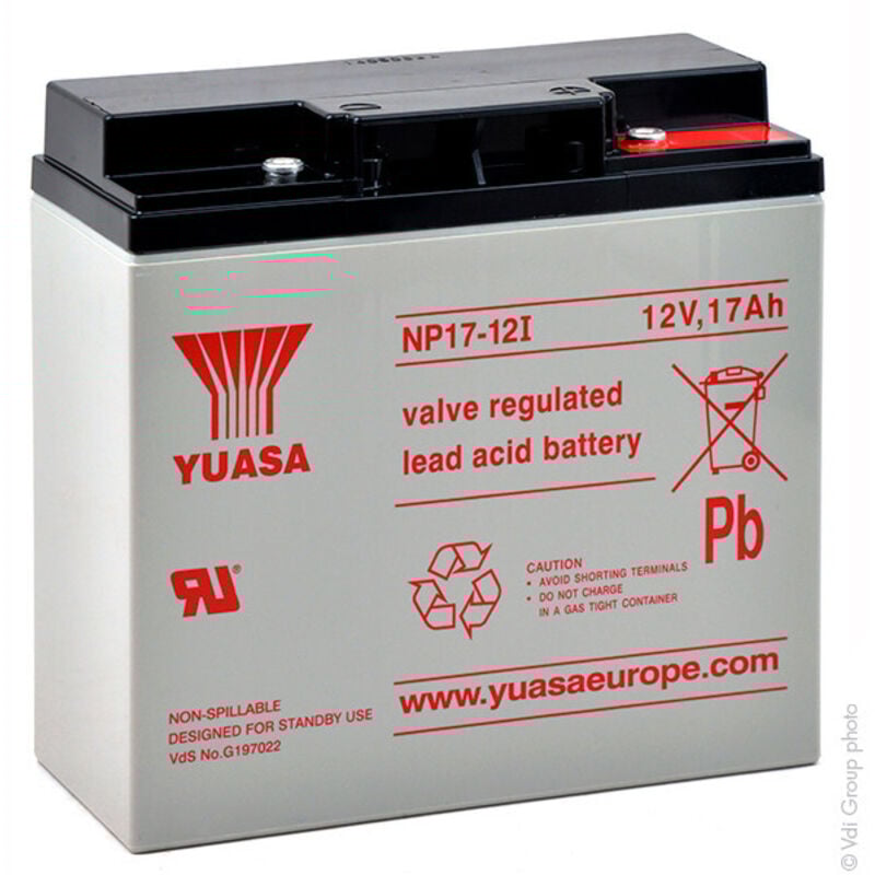 Yuasa - Batterie plomb agm NP17-12I 12V 17Ah M5-F