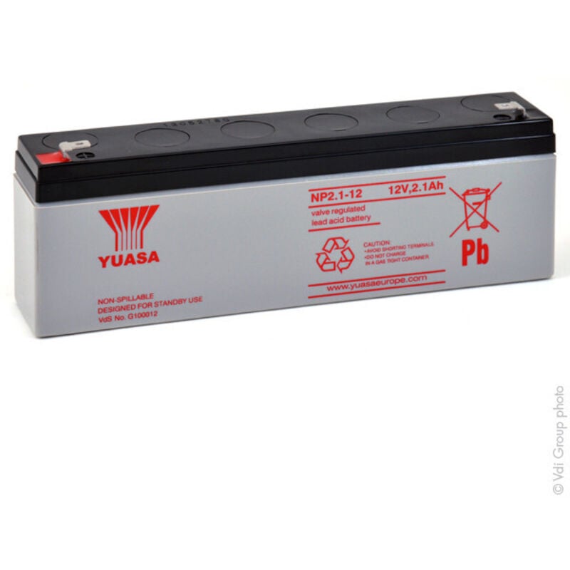 Yuasa - Batterie plomb agm NP2.1-12 12V 2.1Ah F4.8