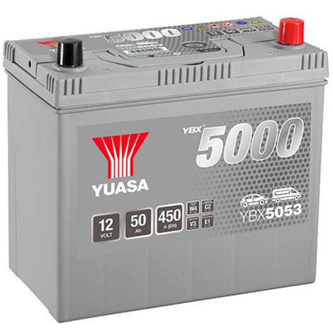 Yuasa – Batterie voiture 12V 50Ah 450A – Haute performance pour démarrage intensif – Technologie Plomb Calcium – Entretien sans souci - YBX5053