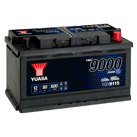 Yuasa - Batterie voiture Yuasa Start-Stop AGM YBX9115 12V 80Ah 800A