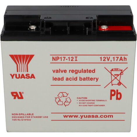 Yuasa Blei-Akku NP17-12I Pb 12V 17Ah VdS, M5 Innengewinde