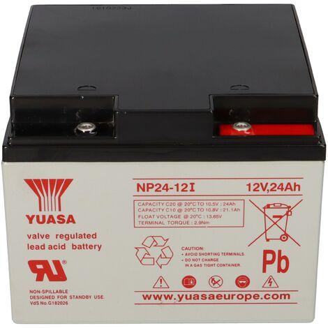Yuasa Blei-Akku NP24-12I Pb 12V / 24Ah VdS, M5 Innengewinde