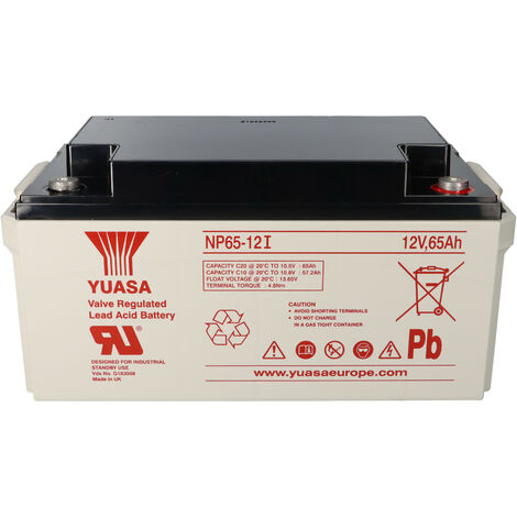 Yuasa Blei-Akku NP65-12I Pb 12V / 65Ah VdS, M6 Innengewinde