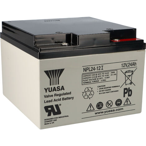 Yuasa Blei-Akku NPL24-12I Pb 12V / 24Ah 10-12 Jahresbatterie, M5 Innen