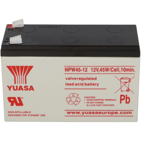 Yuasa Blei-Akku NPW45-12 Pb 12V / 8,5Ah Hochstrom, Faston 6,3