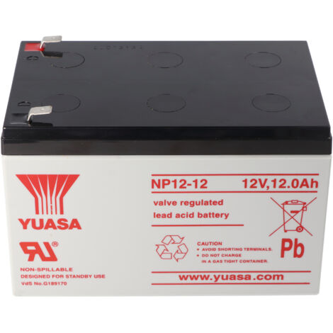 YUASA Blei-Akkumulator NP12-12, 12 V-/12 Ah
