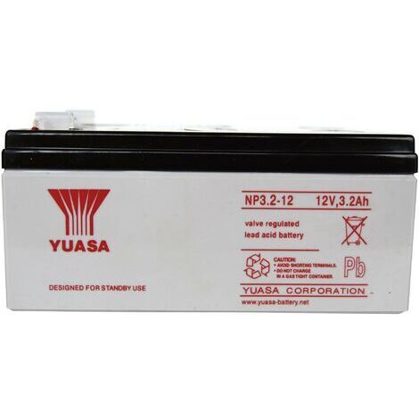 Yuasa NP3.2-12 Batterie AGM 12 V 3.2 Ah Sans Entretien