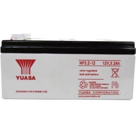 Yuasa  NP3.2-12 NP3.2-12 Batteria al piombo 12 V 3.2 Ah Piombo-AGM (L x A x P) 134 x 64 x 67 mm Spina piatta 4,8 mm