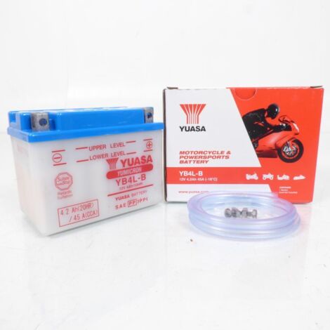 Yuasa YB4LB DC Batterie de moto 12 V 4 Ah Type de pôle: Borne à vis type 5