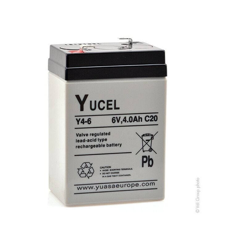 

Batería plomo AGM Y4-6 6V 4Ah F4.8 - Yucel