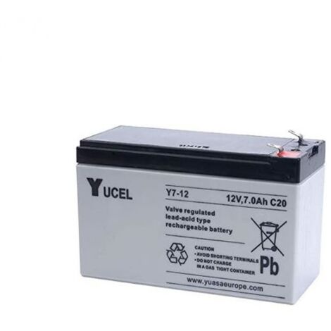 YUCEL Batteria al piombo ricaricabile 12V 7Ah - Y7-12