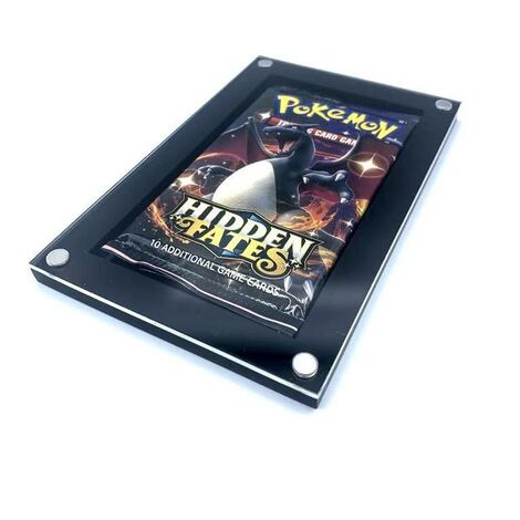 Yugioh – bote de protection pour cartes Pokemon Premium, cadre noir, étui magnétique en acrylique pour cadeaux de collection,Black Frame