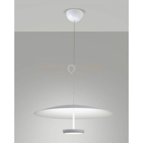 YUKO SOSPENSIONE BIANCA A LED 3000K - 40W - 3200 lm DIMMERABILE