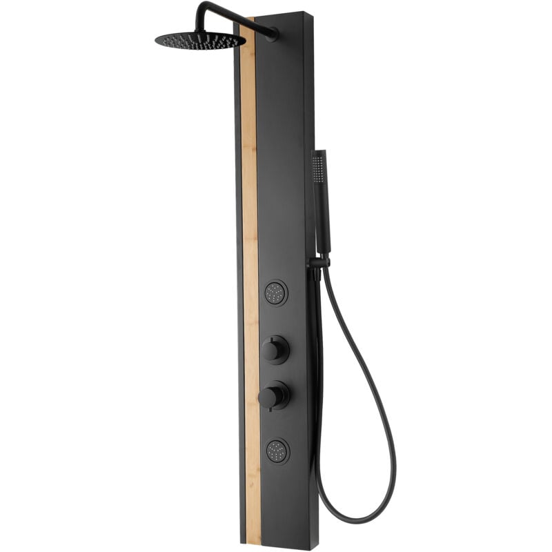 Badplaats - Colonne de douche Monte Noir - Douche à effet plui