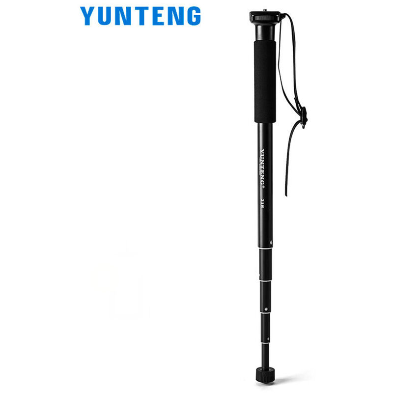 

YUNTENG YT-218 Monopie portatil para fotografia, aleacion de aluminio, montaje con tornillo de 1/4 de pulgada, 37-152 cm, altura ajustable,