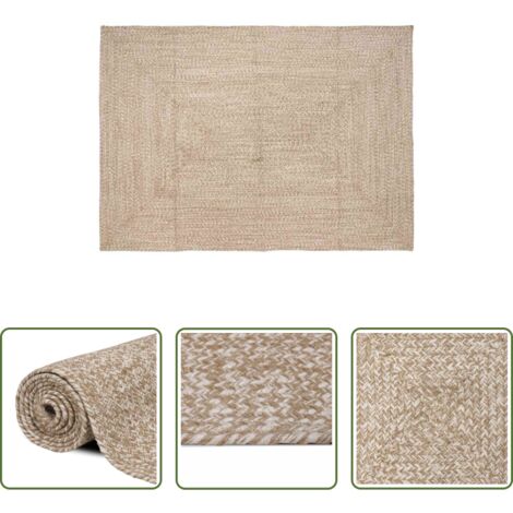 Yute - Alfombras de área Rectangular Natural y 240 x 340 cm yute