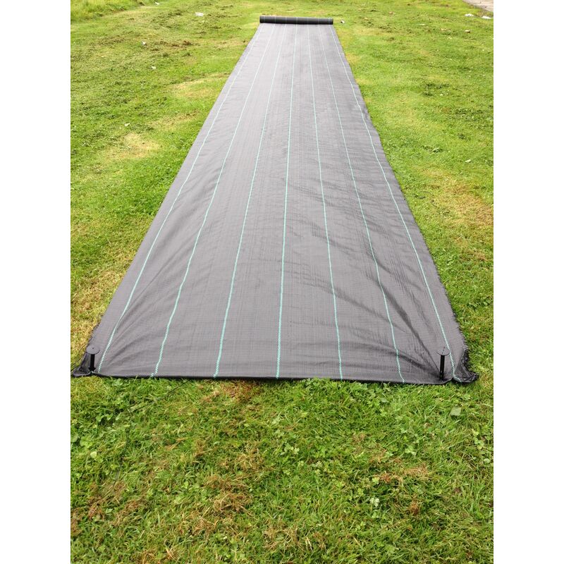 2m x 50m Yuzet 100gsm Horticultural Gridlined Ground Cover Weed Control Fabric