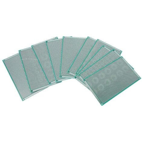 YWBL-WH 10pcs Lochrasterplatten Breadboard 9 × 15 cm Leiterplatte doppelseitige Universal Leiterplatte Kit PCB Steckplatine